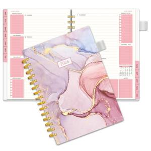 lot 56456 image: 2026 Planner -Weekly and Monthly Planner, Calendar Planner 2026 for Women, AIMPEAK Weekly Planner 2026 with Tabs, Jan. 2026 - Dec. 2026, Pen Loop, Pink Marble, 5.5 x 8.5 - Retail $9