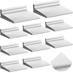 lot 62365 image: 10 Pcs Door Corner Seal, Self Adhesive Frame Door Corner Seals Raised Behind Weatherstripping for Noise Isolation and Weather Protection (Classic,White) - Retail $7