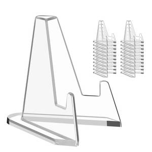 lot 62386 image: Card Display Stand, 19 Pack Small Easel Stand, Acrylic Picture Holder Stands, for Challenge Coin Graded Card Sports Card Trading Card PSA Card Baseball Card (2.2 Inch Tall) - Retail $8