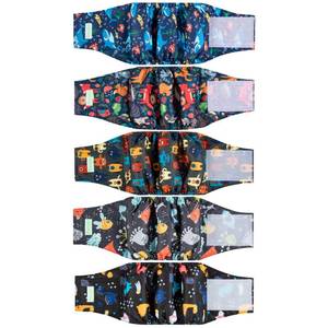 lot 62461 image: Small Dog Diapers Male, Reusable Belly Bands for Male Dogs, Washable Doggie Puppy Diapers Wraps, Medium Large Size(5 Pack Small) - Retail $15