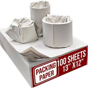 lot 62462 image: 13  12 inch 100 Small Sheets White Packing Paper Sheets for Moving Supplies, Protecting Fragile China and Glasses, Small Wrapping Paper for Shipping and Moving Box Filler. - Retail $6