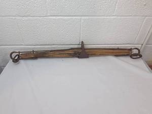 Antique wooden single tree yoke