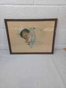 lot 14 image: A Little Bit of Heaven Baby Print by Bessie Pease Gutmann