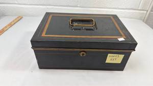 lot 67 image: Victorian Era Wood Writing Lap Desk with Lock