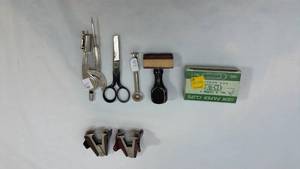 lot 85 image: Rex Quality Gem Paper Clips with Office Tools Set