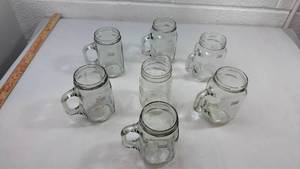 lot 100 image: Set of 7 Ball Mason Jar Drinking Mugs