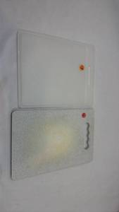 lot 128 image: Kitchen Cutting Board Set - White and Silver