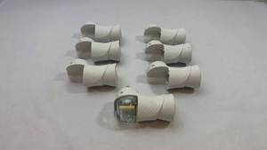 lot 141 image: White Ceramic Wall Sconce Light Fixtures Set