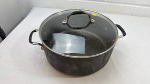 lot 162 image: Simply Calphalon 7-Quart Dutch Oven with Glass Lid