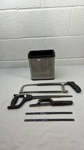 lot 233 image: Hacksaw Set with Extra Blades and Storage Container