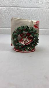 lot 238 image: Christmas Holly Wreath Napkin Holder