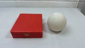 lot 247 image: Selenite Sphere with Red Display Box