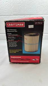 lot 257 image: Craftsman 917812 Pleated Paper Vacuum Filter