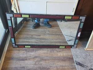 lot 282 image: Painted Border Decorative Wall Mirror