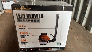 lot 309 image: Unused LandHonor LHR-LB9510 Backpack Leaf Blower 3.1KW Gas Powered