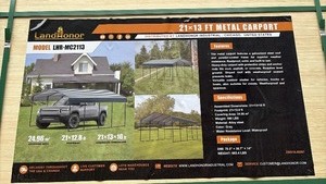 lot 330 image: Unused Landhonor Metal Carport LHR-MC2113 Model
