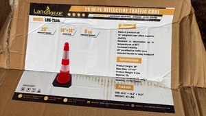 lot 391 image: Unused LandHonor 29 Inch Reflective Traffic Cone