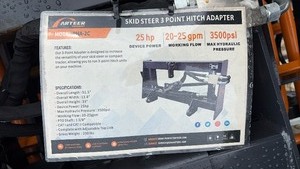 lot 421 image: Unused Arteer Skid Steer 3 Point Hitch Adapter with PTO