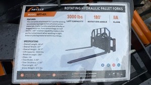 lot 422 image: Unused ARTEER RPT-42L Rotating Hydraulic Pallet Forks