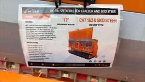 lot 431 image: Unused Arteer 72-inch No Till Seed Drill Seeder for Tractor and Skid Steer