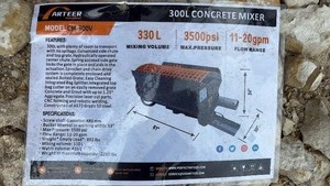 lot 442 image: Unused Arteer CM-300V Concrete Mixer 300L