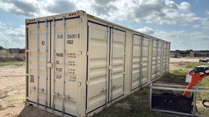 lot 25 image: One Trip 40ft Steel Shipping Container With 4 Side Doors