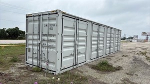 lot 28 image: One Trip 40ft Steel Shipping Container With 4 Side Doors