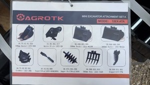 lot 44 image: Unused AGROTK Mini Excavator Attachment Set Model 12EX-ATA