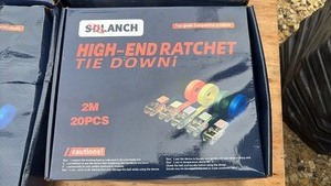 lot 123 image: Unused Ratchet Tie Down Straps Set 2M Qty 20