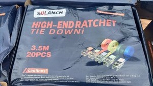 lot 124 image: Unised High-End Ratchet Tie Down Set with 3.5M Straps Qty 20