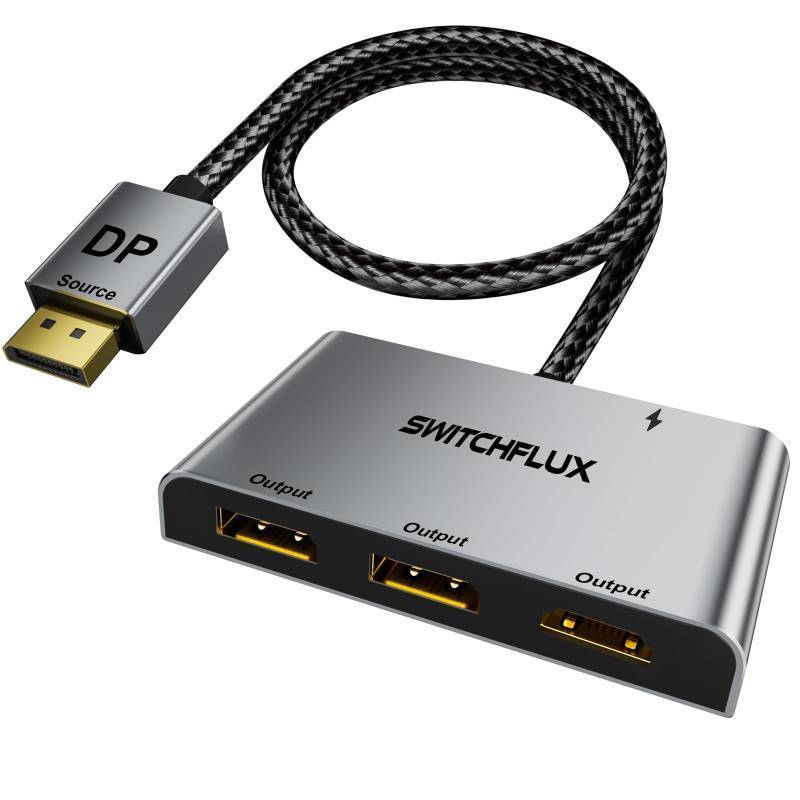 lot 26375 image: DisplayPort to Dual DisplayPort with HDMI Adapter 4K60Hz Extended Display 1 in 3 Out MST Hub for Multiple Monitors Compatible with PC,NVIDIAAMD Graphics Card - Retail $50