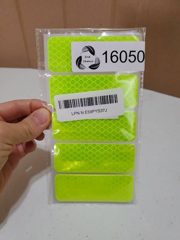 lot 16050 image: Reflective Green Stickers 1.18 X 3.15