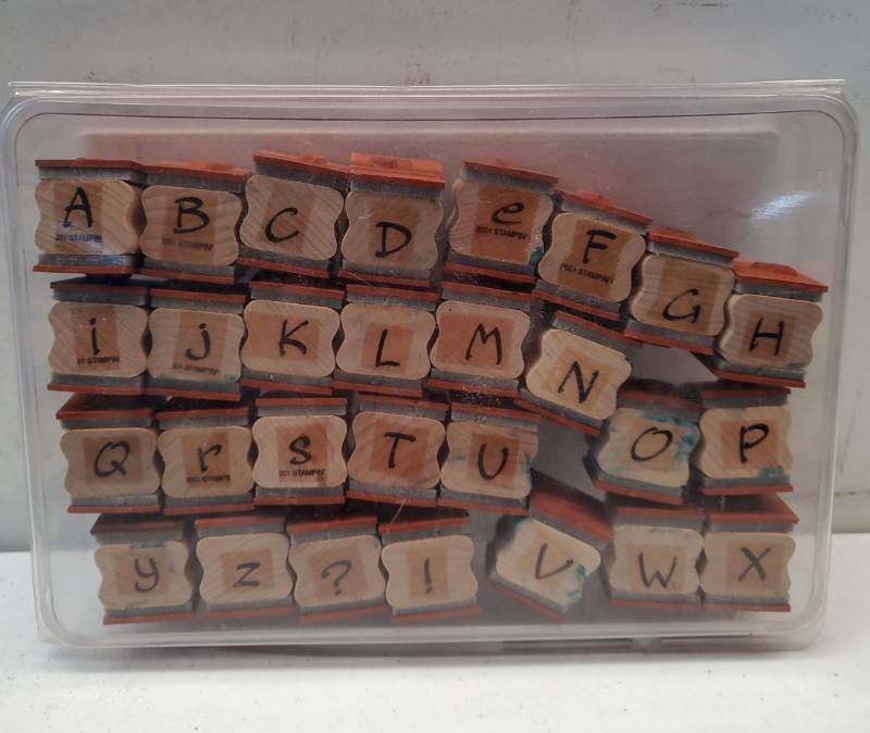lot 26528 image: Stampin Up - BrushStroke Alphabet Upper and Lower - Retail $20