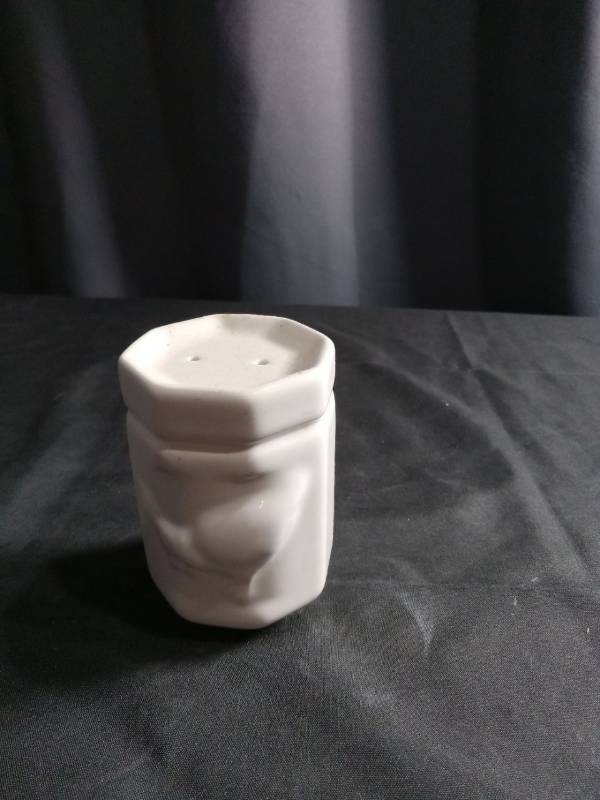 lot 2618 image: White Ceramic Octagonal Salt and Pepper Shaker