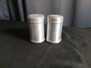 lot 3538 image: Aluminum Salt and Pepper Shaker Set