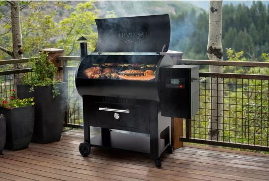 lot 1001 image: Traeger Century 885 Pellet Grill with Warming Drawer Missing the hanging canTESTED & WORKS - Retail $1,350