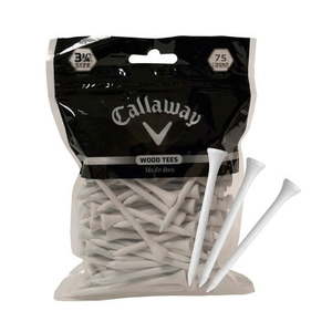 lot 1085 image: Callaway 3.25 Wood Golf Tees - White Wooden Golf Accessories - Retail $14