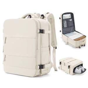 lot 1136 image: coowoz Large Travel Backpack Carry On for Women Man Gym Backpacks with Laptop Compartment Mochila de Viaje Teacher Personal Item Backpack Rucksack Airplane Accessories Must Haves Beige - Retail $29
