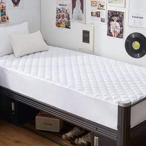 lot 1014 image: Not as shown see pics of actual topper Twin XL Waterproof Mattress Pad, 100% Waterproof Fitted Mattress Protector, Noiseless Hollow Cotton Mattress Cover, Fitted 8-19 Deep, Dust Proof - Retail $35