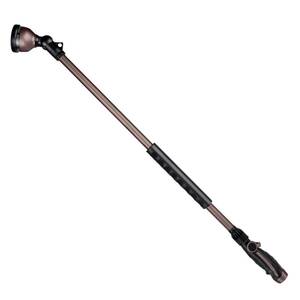 lot 1019 image: 24��Long Watering Wand, 180° Swivel Head Metal Garden Hose Wand with 6 Spray Patterns, 3ft Heavy Duty Hose Nozzle Sprayer with Thumb Flow Control, Ideal to Water Hanging Baskets, Shrubs - Retail $77