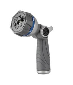 lot 1020 image: Garden Hose Nozzle Includes 6 Multi Pattern Spray Nozzles - Ergonomic Thumb Control - Durable Heavy Duty Irrigation for Lawn, Garden & Cleaning - Retail $23