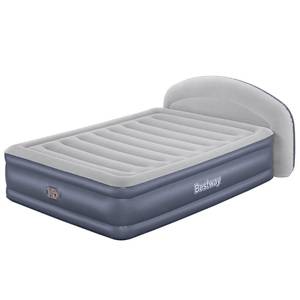 lot 1026 image: Bestway 33 Queen Air Bed with Built-in AC Pump, Tritech LoungeLux Headboard Air Mattress - Retail $107