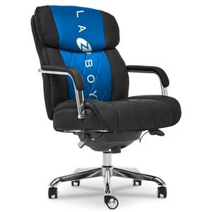 lot 1037 image: La-Z-Boy Sutherland Ergonomic Faux Leather Swivel Computer and Desk Chair, Black (CHR10048A) - Retail $337