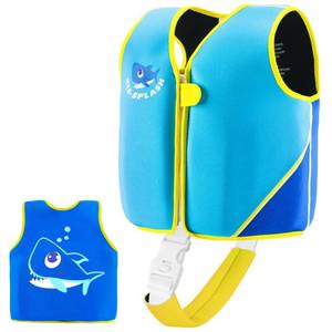 lot 1058 image: Kids Swim Vest Neoprene Swimming Aid with Adjustable Safety Strap for Age 1-3 and 3-6��220-Blue, 1-3 - Retail $44