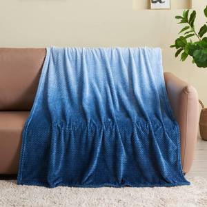 lot 1166 image: NEWCOSPLAY Super Soft Throw Blanket Ombre Blue Premium Silky Flannel Fleece Leaves Pattern Lightweight Bed Blanket All Season Use (Ombre Blue, Throw(50x60)) - Retail $18