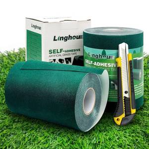 lot 1174 image: Linghou Turf Seam Tape for Artificial Grass 12 x 65.6 High Bonding Adhesive for Jointing Fake Lawn Synthetic Turf Pet Rugs and Outdoor Grass Carpets - Retail $69