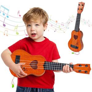 lot 1215 image: Kids Toy Classical Ukulele,17 Inch 4 Strings Guitar Ukulele Musical Toy,Educational Guitar Toy for Toddlers and Preschoolers - Retail $10
