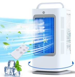 lot 1218 image: XAMATTS Portable Air Conditioners, 1700ml Evaporative Air Cooler with Remote, 120° Oscillating Mini Air Conditioner Portable with 3 Speeds & 1-7H Timer, Portable AC Unit for Bedroom Room Office Desk - Retail $72