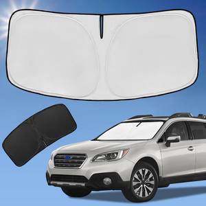 lot 1220 image: Sun Shade Sunshade for Subaru Outback 2014-2019 Windshield Cover, 4-Layer Front Window Shade Custom fit Outback SUV, Base,Premium,Limited,Touring Sun Visor 240T Shade Blocks UV Rays Car Accessories - Retail $20