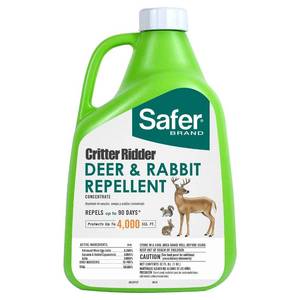 lot 1234 image: Safer Brand Concentrate Brand 5972 Critter Ridder Deer & Rabbit Repellent �� 32 oz, 1 Count (Pack of 1) - Retail $10